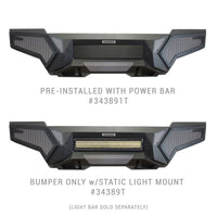 Go Rhino 16-21 Tacoma Element Front Bumper w/ Power Actuated Hide-away Light Bar Mount Tex Black - Bumpers Grilles &