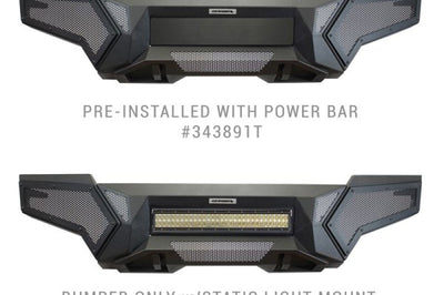 Go Rhino 16-21 Tacoma Element Front Bumper w/ Power Actuated Hide-away Light Bar Mount Tex Black - Bumpers Grilles &