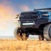 Go Rhino 16-21 Tacoma Element Front Bumper w/ Power Actuated Hide-away Light Bar Mount Tex Black - Bumpers Grilles &