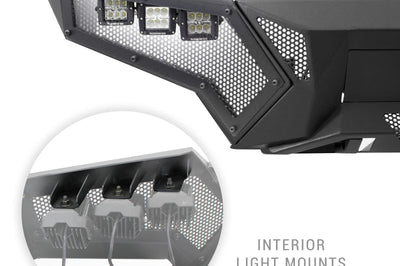 Go Rhino 16-21 Tacoma Element Front Bumper w/ Power Actuated Hide-away Light Bar Mount Tex Black - Bumpers Grilles &