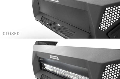 Go Rhino 16-21 Tacoma Element Front Bumper w/ Power Actuated Hide-away Light Bar Mount Tex Black - Bumpers Grilles &