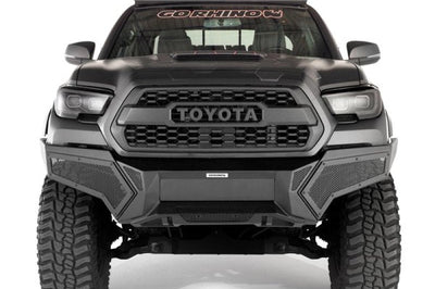 Go Rhino 16-21 Tacoma Element Front Bumper w/ Power Actuated Hide-away Light Bar Mount Tex Black - Bumpers Grilles &