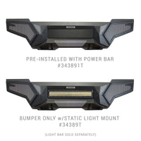 Go Rhino 16-21 Toyota Tacoma Element Front Bumper with Fixed Light Bar Mount Textured Black - Bumpers Grilles & Guards