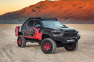 Go Rhino 16-21 Toyota Tacoma Element Front Bumper with Fixed Light Bar Mount Textured Black - Bumpers Grilles & Guards