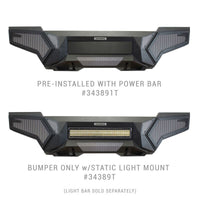 Go Rhino 16-21 Toyota Tacoma Element Front Bumper with Fixed Light Bar Mount Textured Black - Bumpers Grilles & Guards