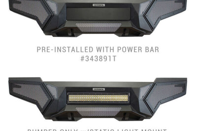 Go Rhino 16-21 Toyota Tacoma Element Front Bumper with Fixed Light Bar Mount Textured Black - Bumpers Grilles & Guards