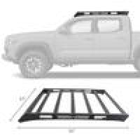 Go Rhino 16-23 Toyota Tacoma DC Ceros Low Profile Roof Rack - Tex. Blk - Roofs & Accessories