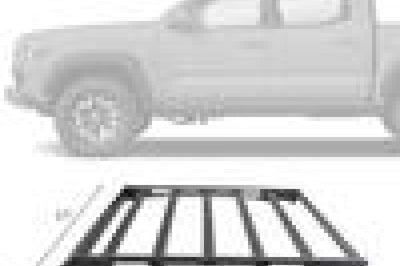Go Rhino 16-23 Toyota Tacoma DC Ceros Low Profile Roof Rack - Tex. Blk - Roofs & Accessories