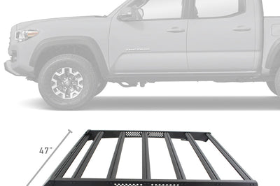 Go Rhino 16-23 Toyota Tacoma DC Ceros Low Profile Roof Rack - Tex. Blk - Roofs & Accessories