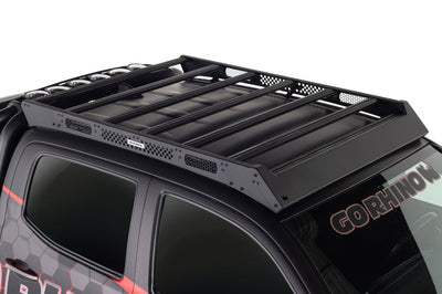 Go Rhino 16-23 Toyota Tacoma DC Ceros Low Profile Roof Rack - Tex. Blk - Roofs & Accessories