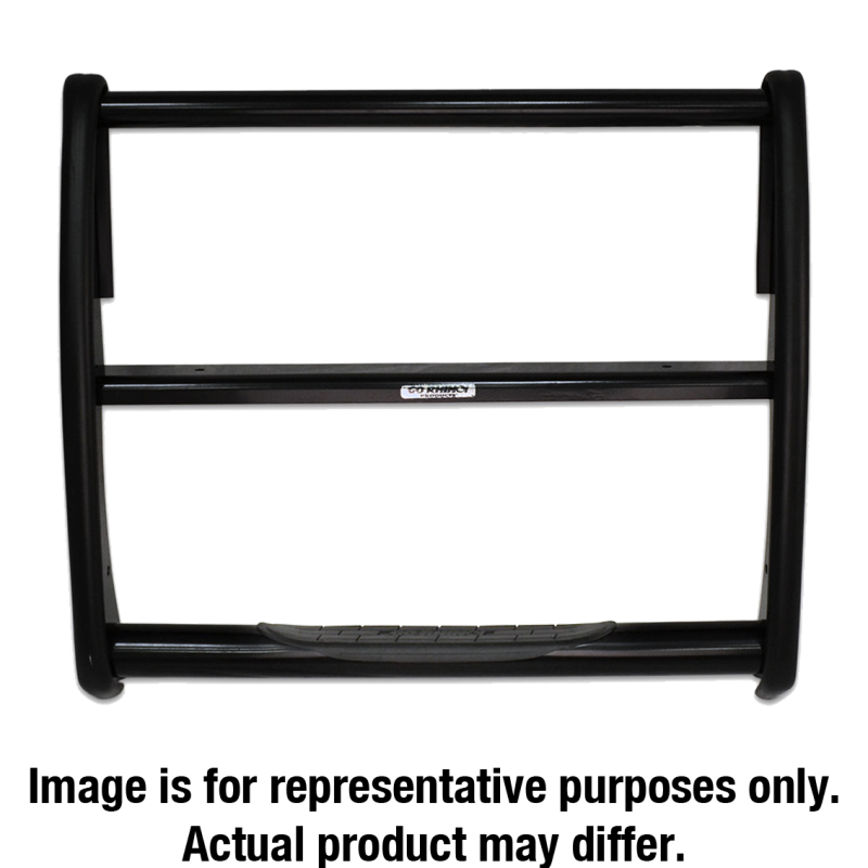 Go Rhino 17-19 Ford F-250/F-350 Super Duty 3000 Series StepGuard - Black (Center Grille Guard Only) - Bumpers Grilles &