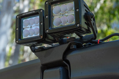 Go Rhino 18-20 Jeep Wrangler JL/JLU Light Mount - One or Two 3in Cubes - Lights