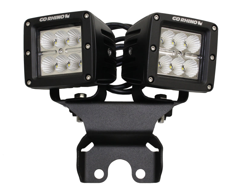 Go Rhino 18-20 Jeep Wrangler JL/JLU Light Mount - One or Two 3in Cubes - Lights