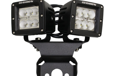 Go Rhino 18-20 Jeep Wrangler JL/JLU Light Mount - One or Two 3in Cubes - Lights