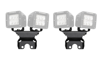 Go Rhino 18-20 Jeep Wrangler JL/JLU Light Mount - One or Two 3in Cubes - Lights