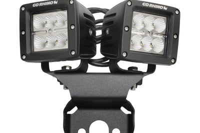 Go Rhino 18-20 Jeep Wrangler JL/JLU Light Mount - One or Two 3in Cubes - Lights