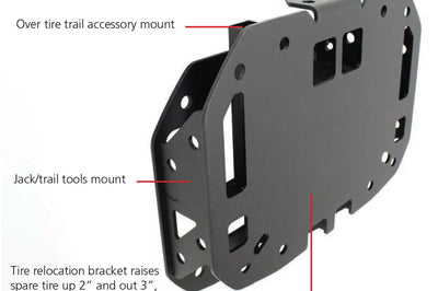 Go Rhino 18-20 Jeep Wrangler JL/JLU Rockline Spare Tire Relocation - Bumpers Grilles & Guards