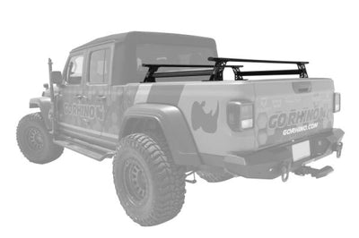 Go Rhino 20-22 Jeep Gladiator JT/16-22 Toy. Tacoma/05-21 Nssn Frontier XRS Cross Bars Kit - Tex. Blk - Truck Bed