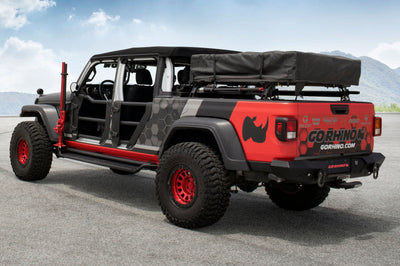 Go Rhino 20-22 Jeep Gladiator JT/16-22 Toy. Tacoma/05-21 Nssn Frontier XRS Cross Bars Kit - Tex. Blk - Truck Bed