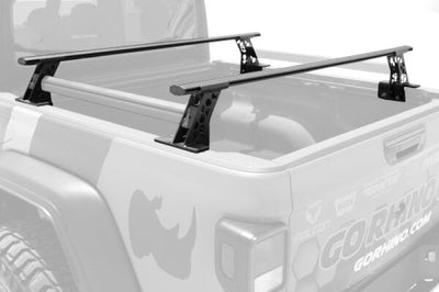Go Rhino 20-22 Jeep Gladiator JT/16-22 Toy. Tacoma/05-21 Nssn Frontier XRS Cross Bars Kit - Tex. Blk - Truck Bed