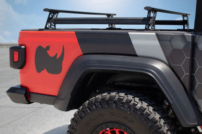 Go Rhino 20-22 Jeep Gladiator JT/16-22 Toy. Tacoma/05-21 Nssn Frontier XRS Cross Bars Kit - Tex. Blk - Truck Bed