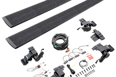 Go Rhino 22-24 Toyota Tundra Crew Cab E-BOARD E1 Electric Running Board Kit - Bedliner Coating - Nerf Bars & Boards