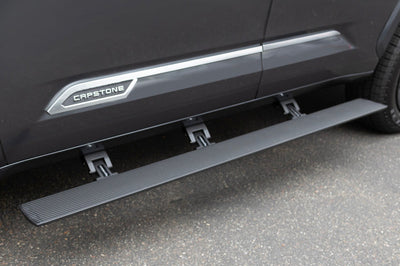Go Rhino 23-24 Toyota Sequoia Sport Utility (Ex. Hybrid) E1 Electric Running Board Kit - Text. Black - Nerf Bars &