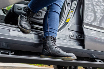 Go Rhino 23-24 Toyota Sequoia Sport Utility (Ex. Hybrid) E1 Electric Running Board Kit - Text. Black - Nerf Bars &