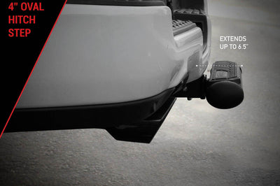 Go Rhino 4in Oval Hitch Step - Black - Winches & Hitches
