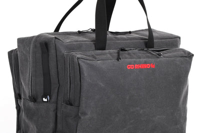 Go Rhino XVenture Gear Bag - Large (13x14x22in. Closed) 12oz Waxed Canvas - Black - Roofs & Roof Accessories