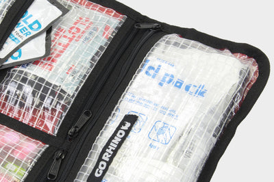 Go Rhino XVenture Gear First Aid Roll - Large (5x5in. Closed) 12oz Waxed Canvas - Black - Roofs & Roof Accessories