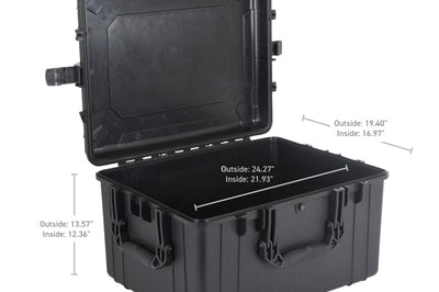 Go Rhino XVenture Gear Hard Case - Extra LG 25in. / Lockable / IP67 / Automatic Air Valve - Tex. Blk - Roofs & Roof