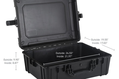 Go Rhino XVenture Gear Hard Case - Large 25in. / Lockable / IP67 / Automatic Air Valve - Tex. Black - Roofs & Roof