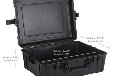 Go Rhino XVenture Gear Hard Case - Large 25in. / Lockable / IP67 / Automatic Air Valve - Tex. Black - Roofs & Roof