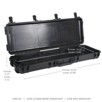 Go Rhino XVenture Gear Hard Case - Long 44in. / Lockable / IP67 / Automatic Air Valve - Tex. Black - Roofs & Roof
