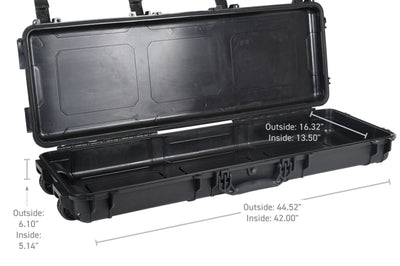 Go Rhino XVenture Gear Hard Case - Long 44in. / Lockable / IP67 / Automatic Air Valve - Tex. Black - Roofs & Roof