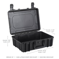 Go Rhino XVenture Gear Hard Case - Medium 18in. / Lockable / IP67 / Automatic Air Valve - Tex. Black - Roofs & Roof