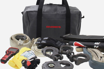 Go Rhino XVenture Gear Recovery Bag (7.5x11.5x18in. Closed) 12oz Waxed Canvas - Black - Roofs & Roof Accessories