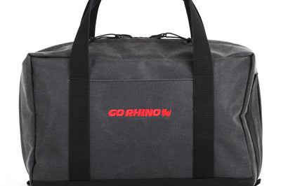 Go Rhino XVenture Gear Recovery Bag (7.5x11.5x18in. Closed) 12oz Waxed Canvas - Black - Roofs & Roof Accessories