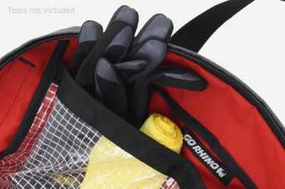 Go Rhino XVenture Gear Recovery Bag (7.5x11.5x18in. Closed) 12oz Waxed Canvas - Black - Roofs & Roof Accessories