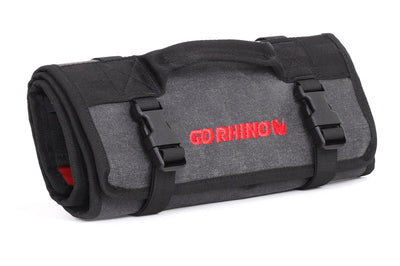 Go Rhino XVenture Gear Tool Roll - Small (4x4in. Closed) 12oz Waxed Canvas - Black - Roofs & Roof Accessories