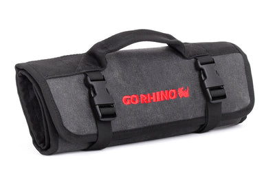 Go Rhino XVenture Gear Tool Wrench Roll - Large (4x4in. Closed) 12oz Waxed Canvas - Black - Roofs & Roof Accessories