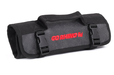 Go Rhino XVenture Gear Tool Wrench Roll - Small (3.5x3.5in. Closed) 12oz Waxed Canvas - Black - Roofs & Roof Accessories