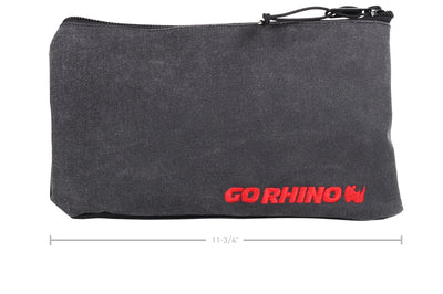 Go Rhino XVenture Gear Zipped Pouch - Large (12in. Wide Pocket / 6.5in. Hand Strap) Canvas - Black - Roofs & Roof
