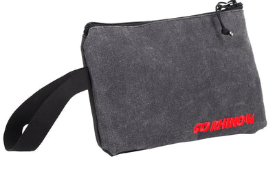 Go Rhino XVenture Gear Zipped Pouch - Large (12in. Wide Pocket / 6.5in. Hand Strap) Canvas - Black - Roofs & Roof
