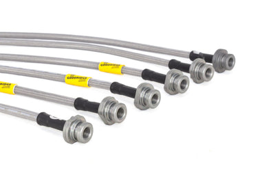 Goodridge 13-15 Nissan Sentra w/ Rear Disc Brakes SS Brake Line Kit - Rotors & Pads