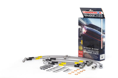 Goodridge 13-15 Nissan Sentra w/ Rear Disc Brakes SS Brake Line Kit - Rotors & Pads