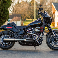 Firebrand Grand Prix 2-1 Black Race Only M8 Softail `18-23 W/fwds - Harddrive Products