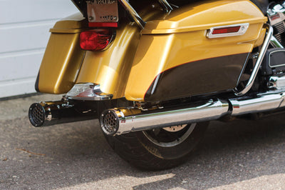 Firebrand Grand Prix Mufflers Chrome Touring `95-16 - Harddrive Products