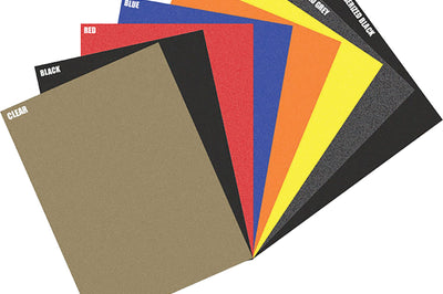 D-cor Grip Tape Sheet Rubberized Black 12’’x18’’ - Orange - Offroad Collection